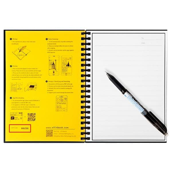 Elfin Book 2.0 - Bloc-notes Digital Réutilisable à L’infini