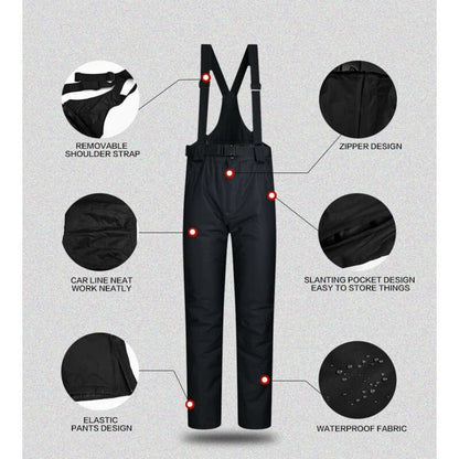 Pantalon de Ski et Snowboard Professionnel à Bretelles